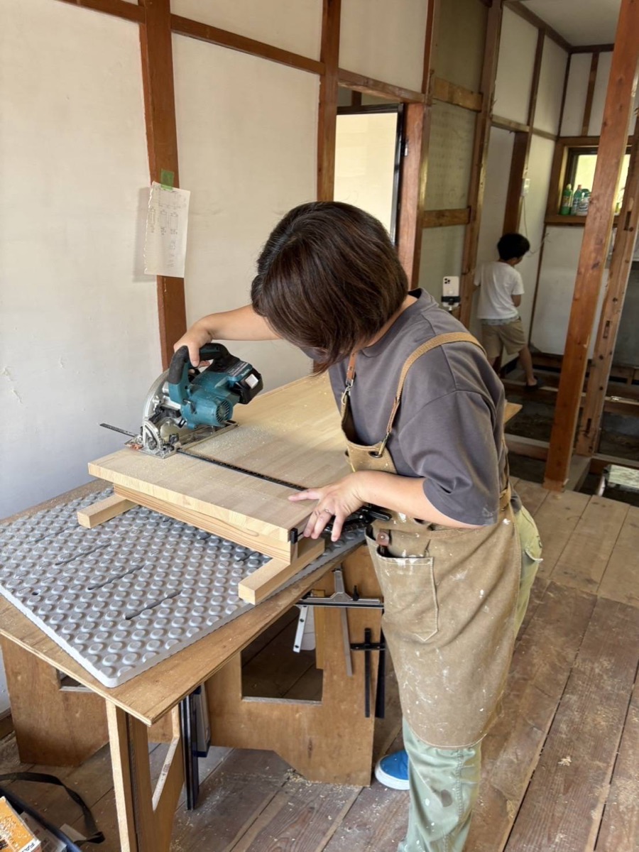 施工中 木材加工